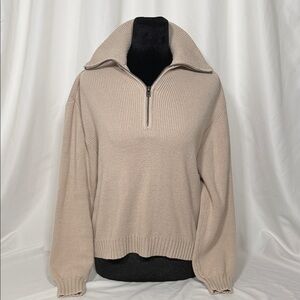 Hollister Light Tan Cowl Neck Sweater